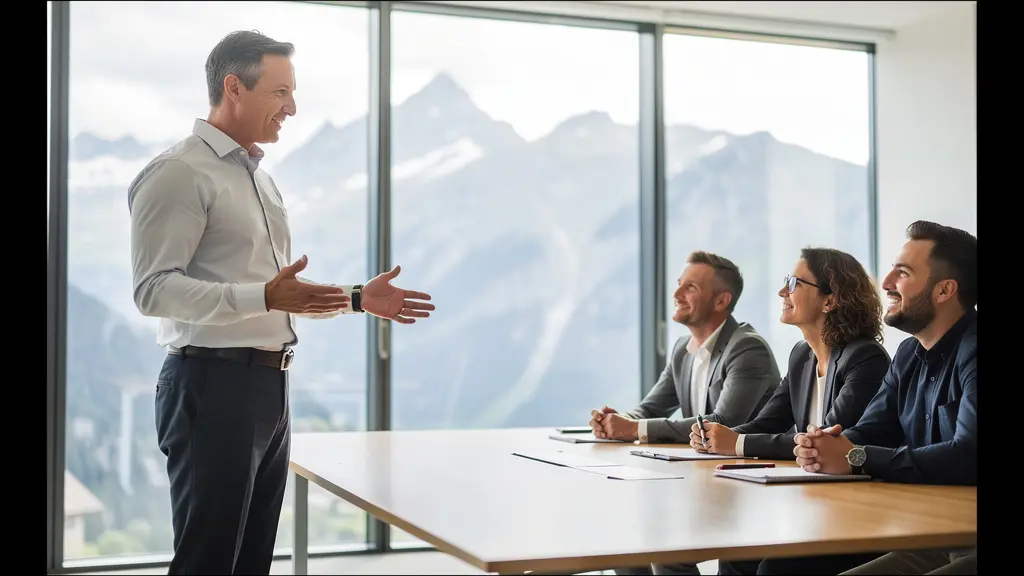 Schweizer Unternehmer präsentiert Projekt vor potenziellen Investoren