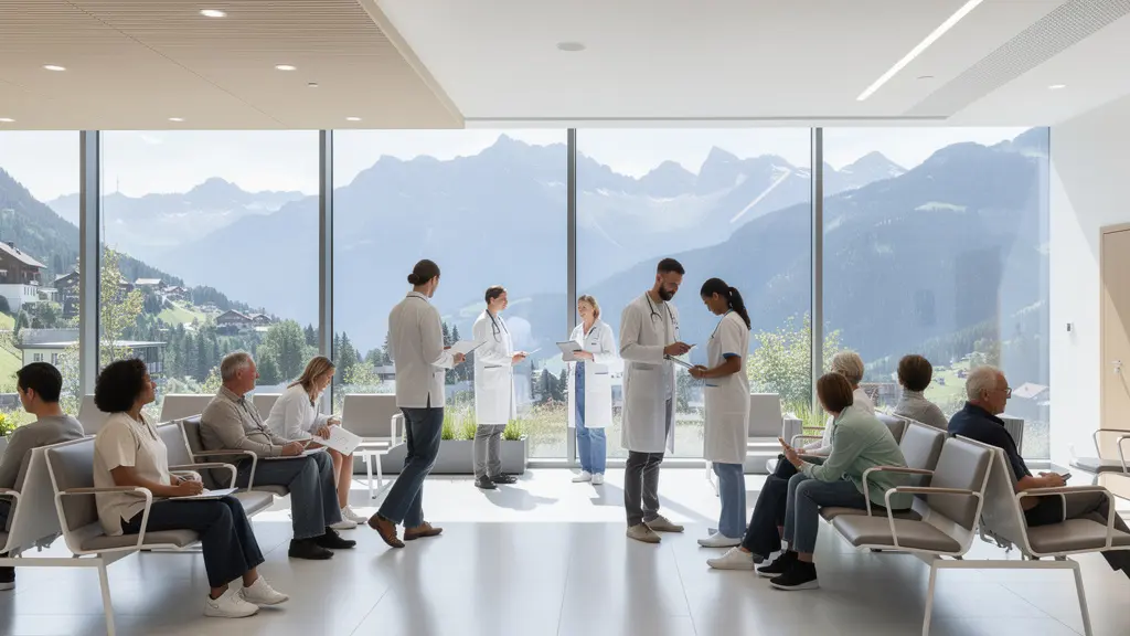 Schweizer Gesundheitssystem mit Fokus auf qualitative Versorgung und Kostenkontrolle