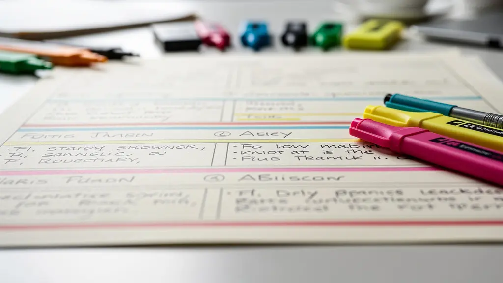 Strukturierte Prüfungsvorbereitung mit Lernmaterialien und Zeitplan