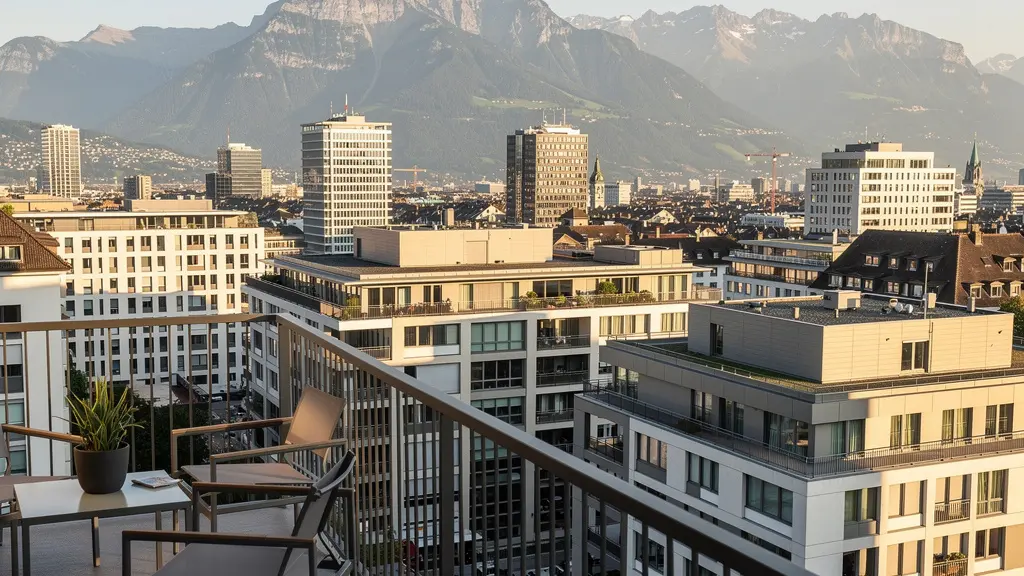 Visuelle Darstellung der hohen Lebenshaltungskosten in einer Schweizer Stadt wie Zürich.